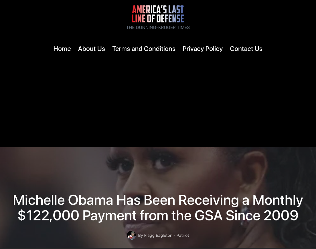 Fact Check DOGE Did NOT Find Michelle Obama Has Been Receiving a Monthly 122,000 Payment from